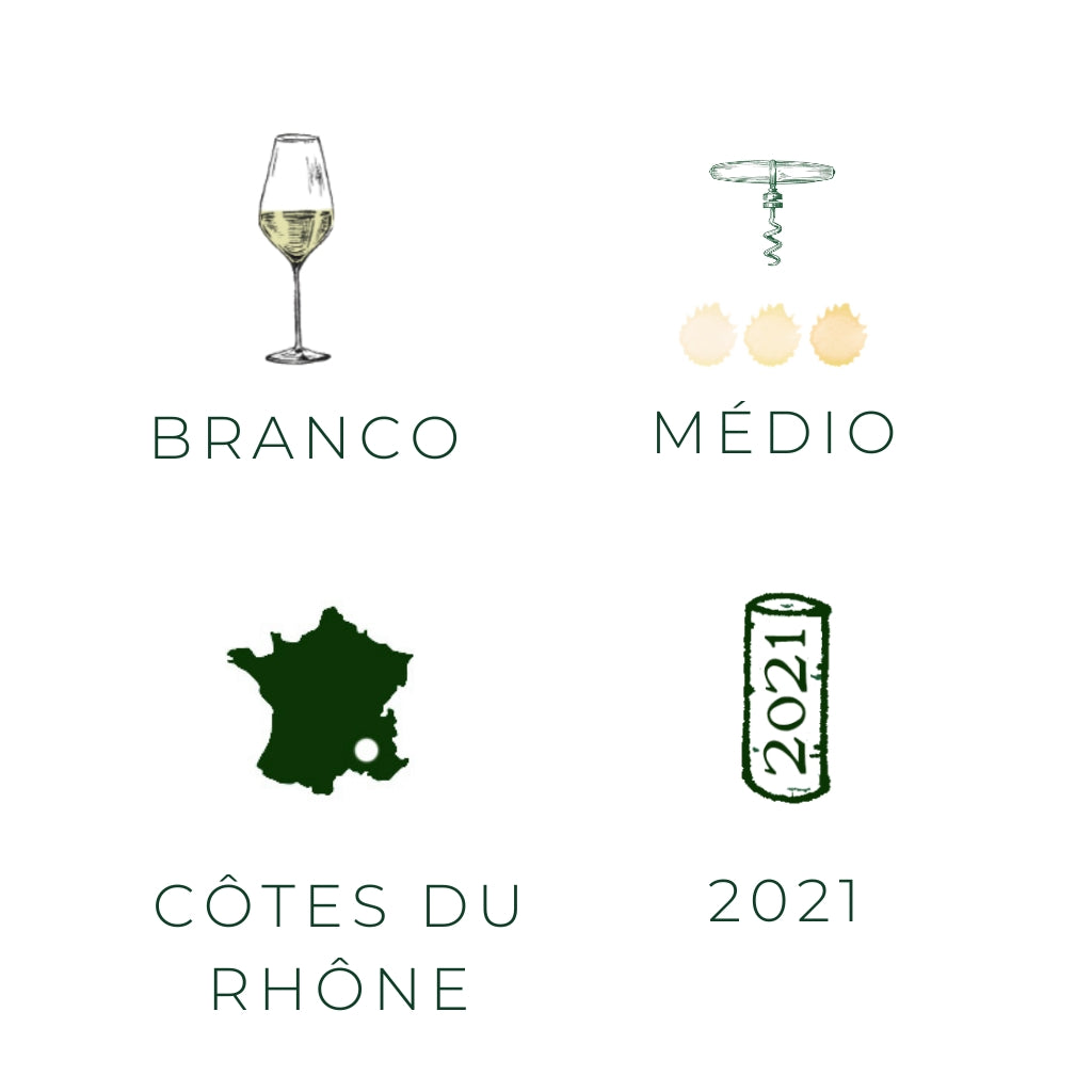Les P'tits Gars Blanc, 2018 - Vinho branco - Vinho da França da região Rhône