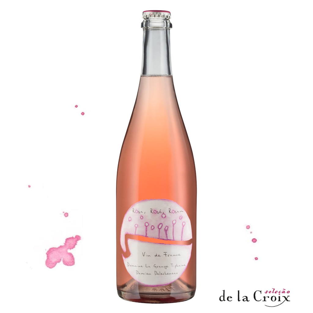 Vinho espumante pet-nat rosé. Rosa, Rosé, Rosam, 2020 - Domaine La Grange Tiphaine - Loire