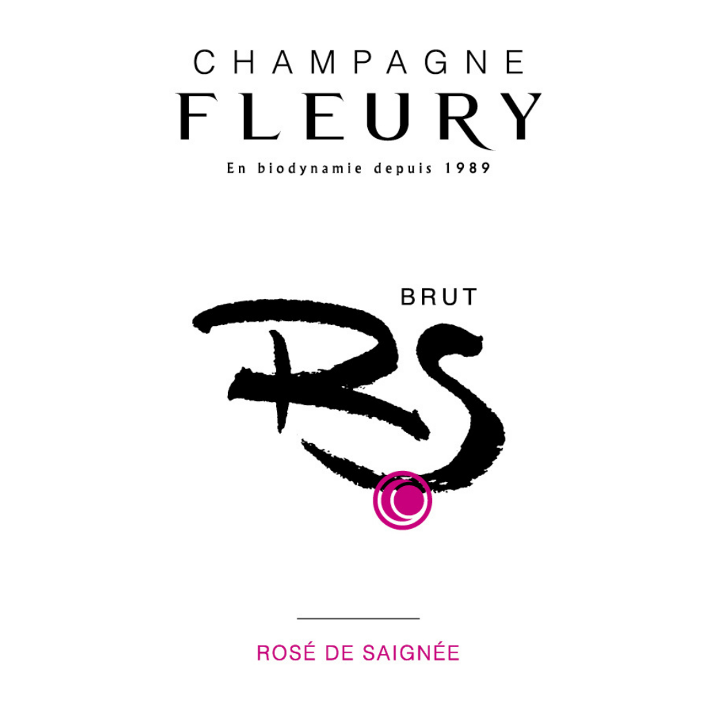 Champagne Fleury Rosé de Saignée - Espumante - Rótulo de garrafa de vinho da França da região Champagne