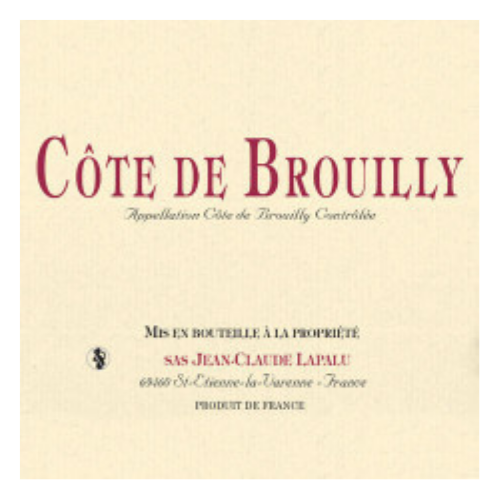 Côte de Brouilly, 2018 - Vinho tinto - Rótulo de garrafa de vinho da França da região Beaujolais