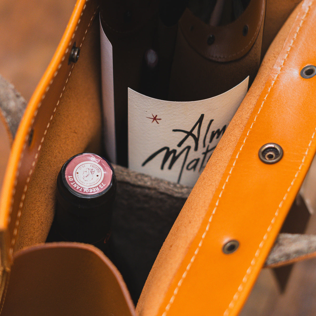 Bolsa de Couro para Vinhos - de la Croix - 2 garrafas