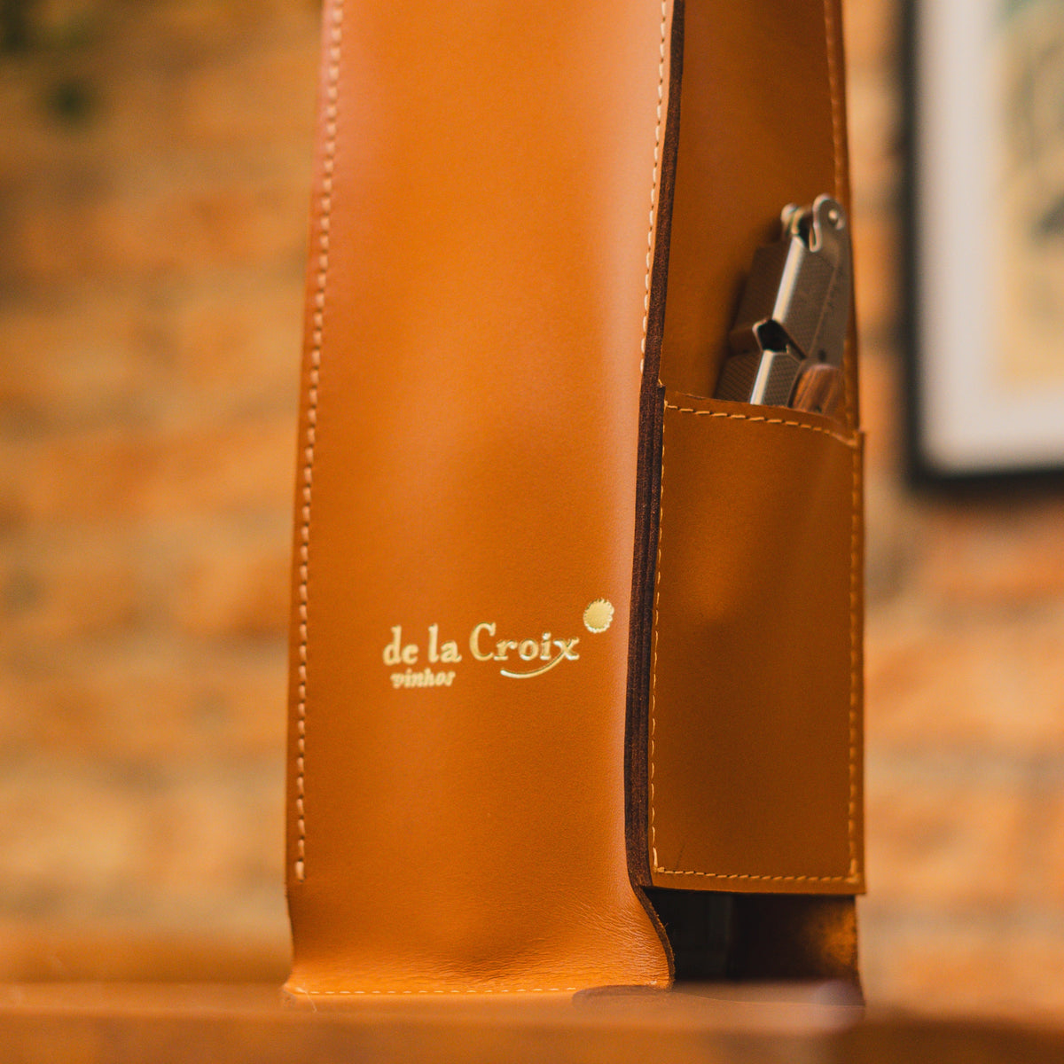Bolsa de Couro para Vinhos - de la Croix - 1 garrafa