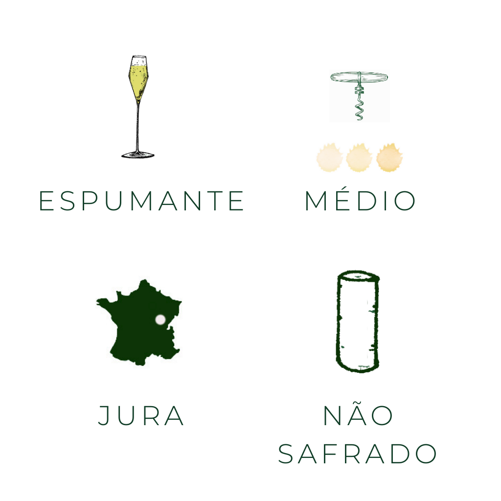 Crémant du Jura Indigène - Espumante - Vinho da França da região Jura