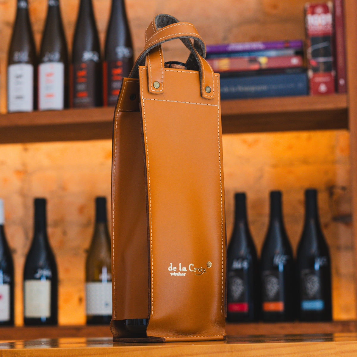 Bolsa de Couro para Vinhos - de la Croix - 1 garrafa