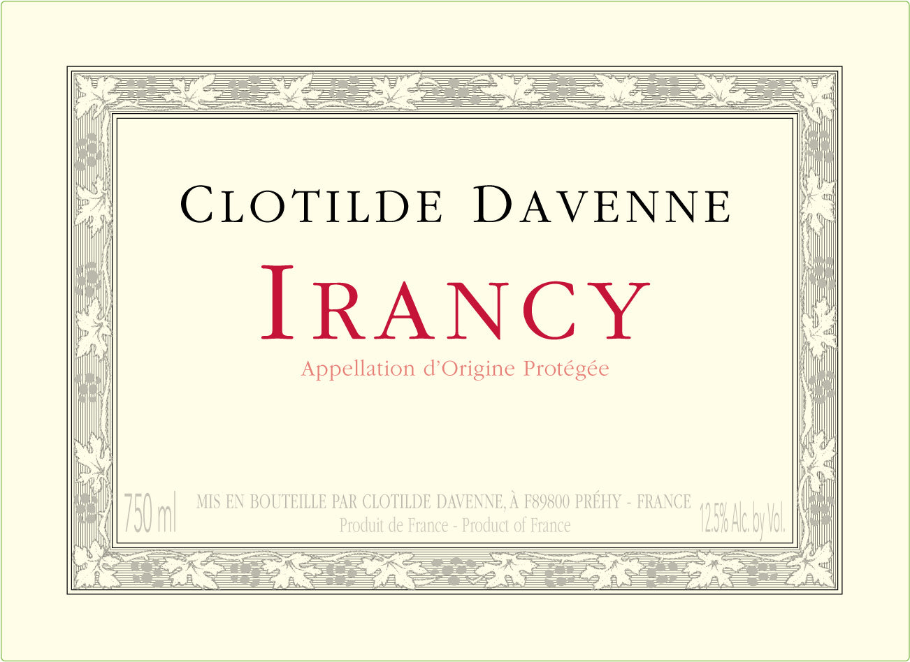 Irancy, 2017 - Vinho tinto - Características de vinho da França da região Bourgogne