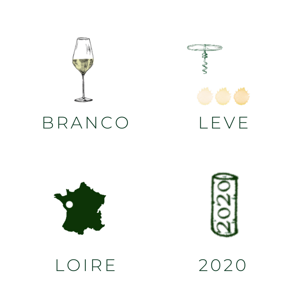 Corbeau Blanc - Gros Plants, 2018 - Vinho branco - Vinho da França da região Loire