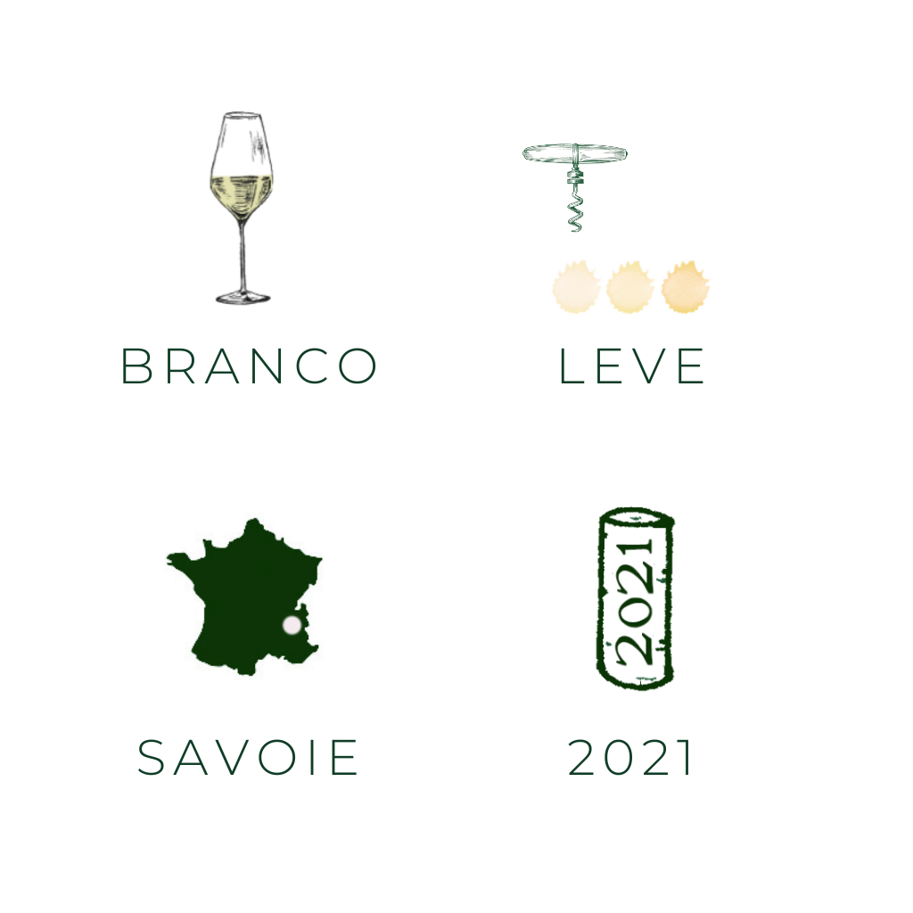 Vinho branco Cruet - Domaine de L'Idylle região Savoie garrafa