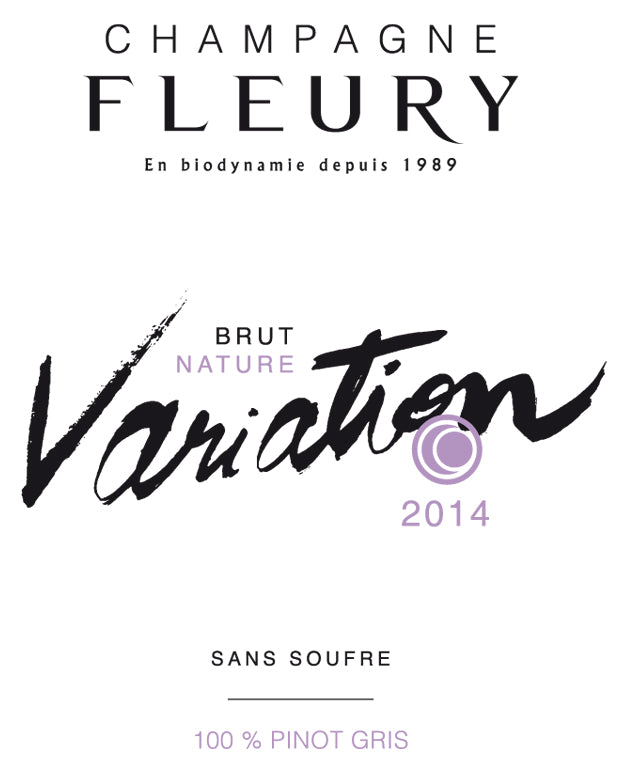 Champagne Fleury Variation Brut Nature, 2015