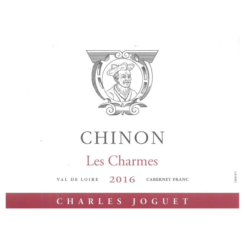 Les Charmes, 2016 - Vinho tinto - Rótulo de garrafa de vinho da França da região Loire